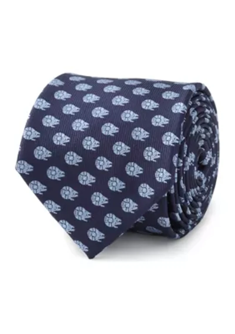 Millennium Falcon Blue Tonal Tie