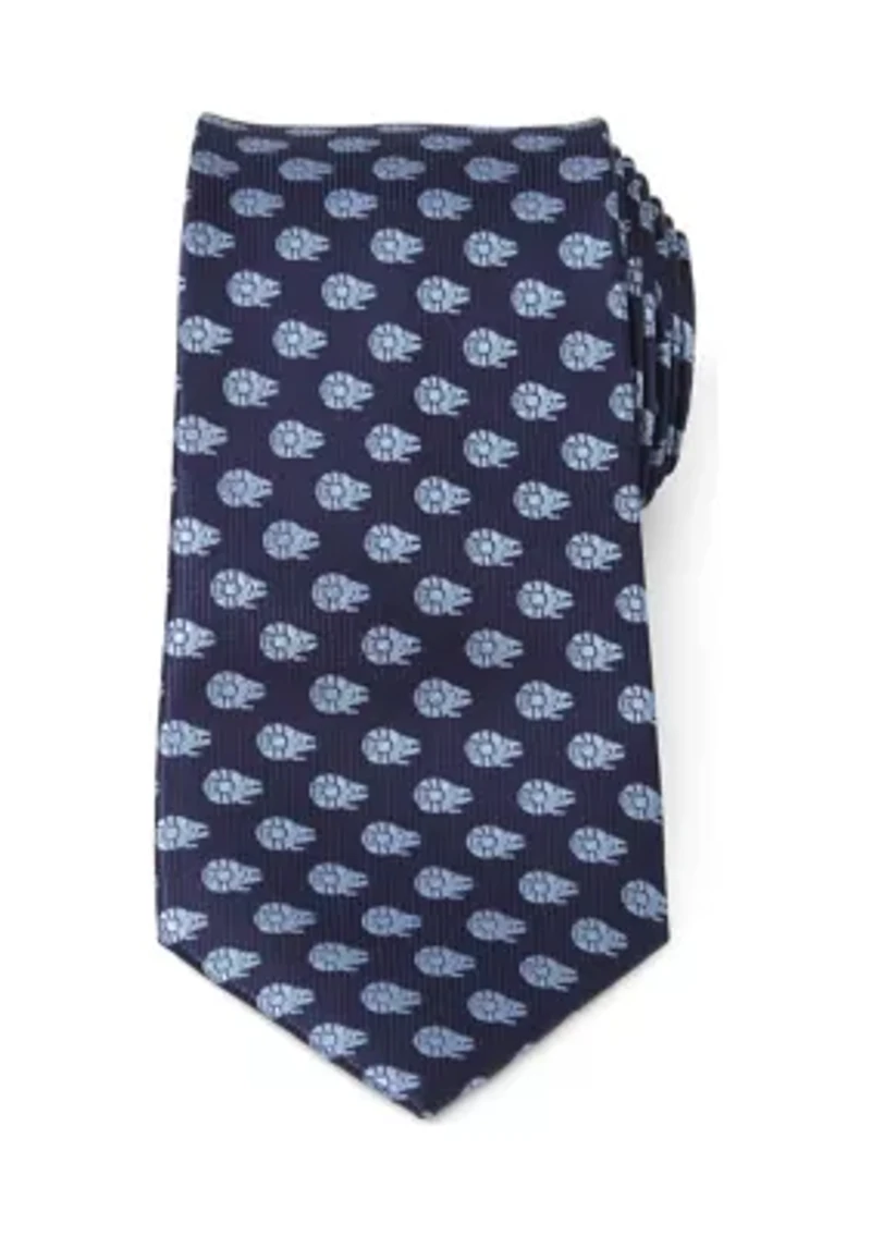 Millennium Falcon Blue Tonal Tie