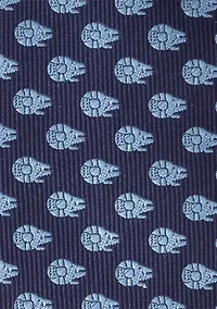 Millennium Falcon Blue Tonal Tie