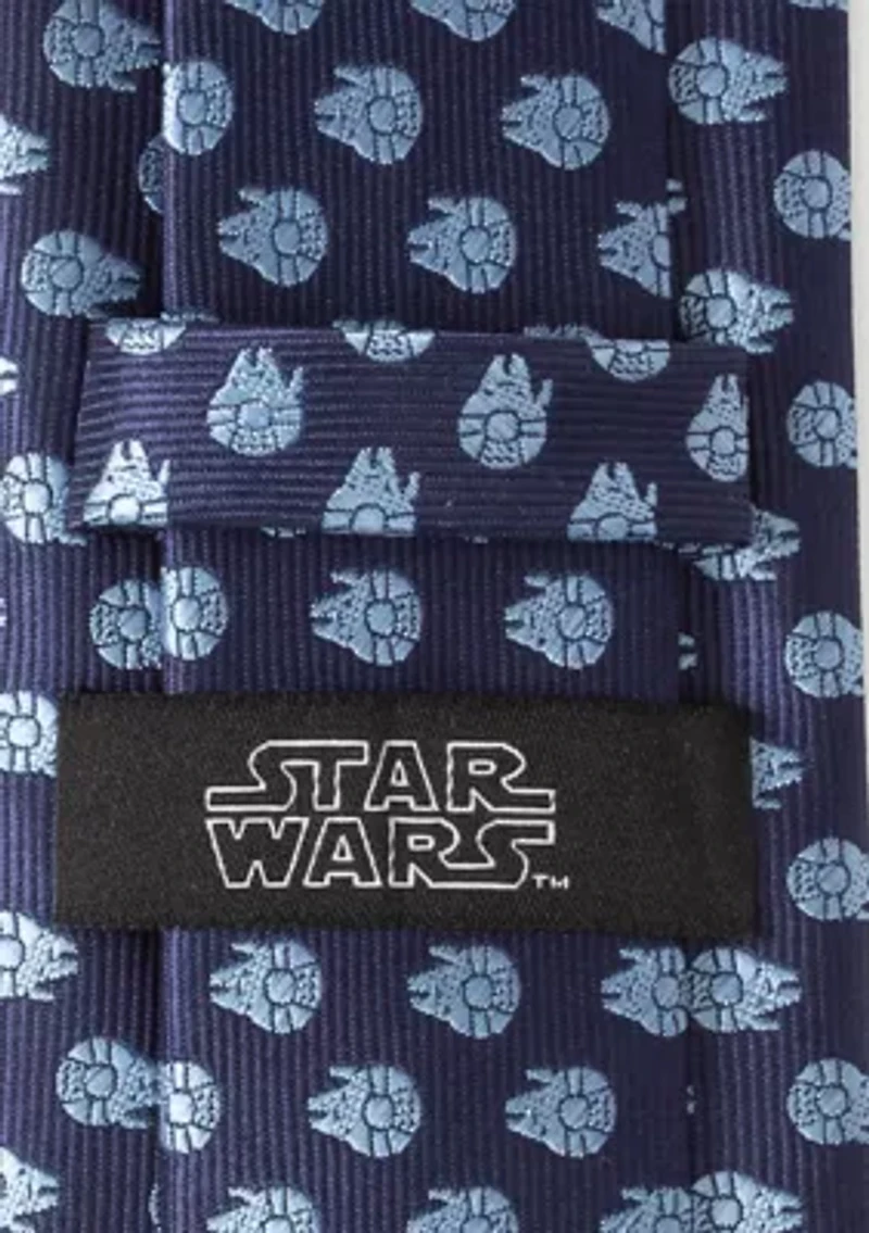Millennium Falcon Blue Tonal Tie