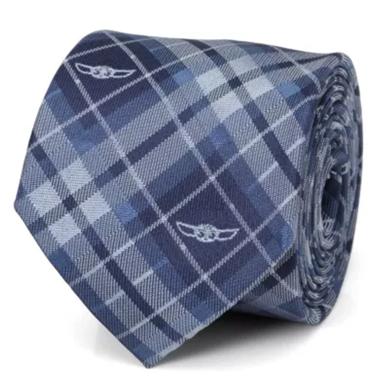 Star Wars The Child Plaid Blue Tie