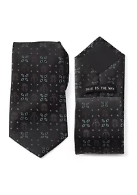 Mandalorian Motif Black Tie