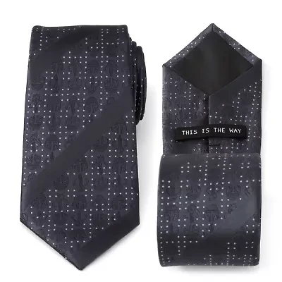 Mandalorian Blue Stripe Dotted  Tie