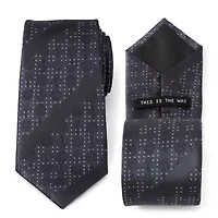 Mandalorian Blue Stripe Dotted  Tie