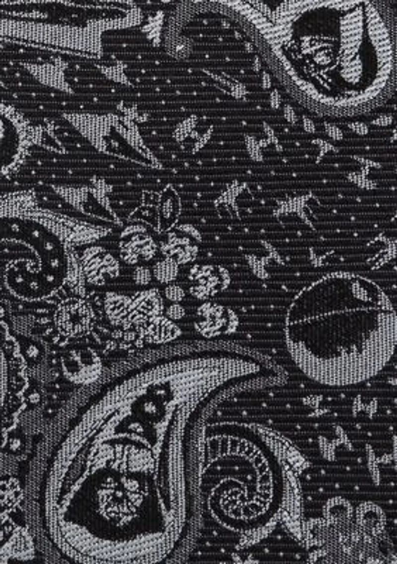 Vader Paisley Black and White Tie