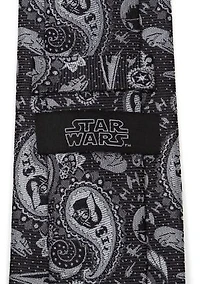 Vader Paisley Black and White Tie