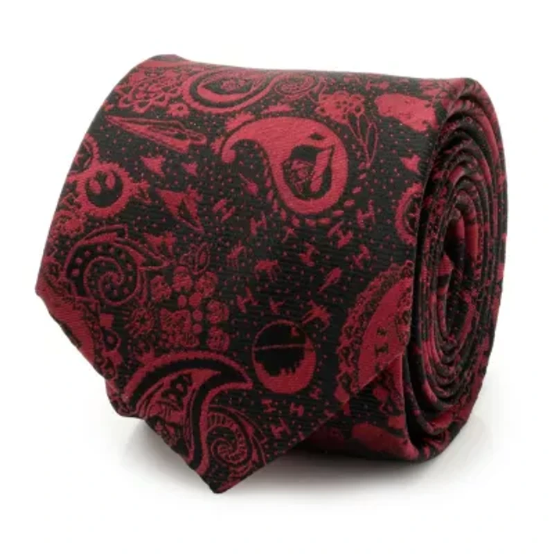 Vader Paisley Black and Red Tie