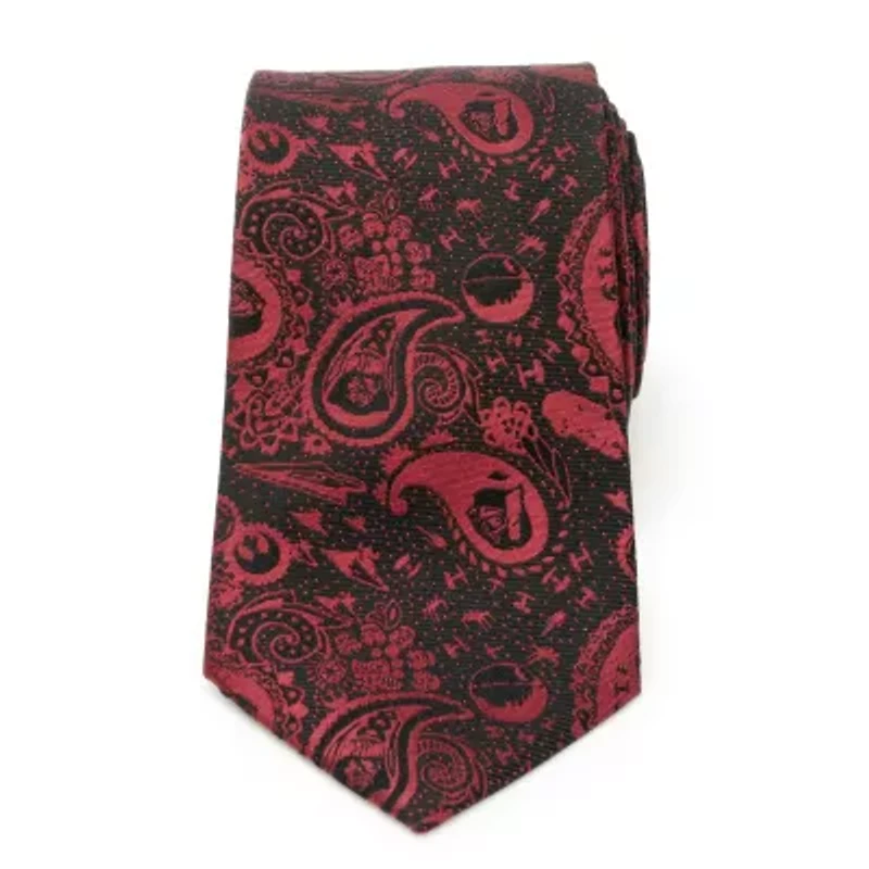 Vader Paisley Black and Red Tie