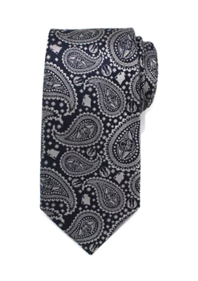 Yoda Navy Paisley Tie