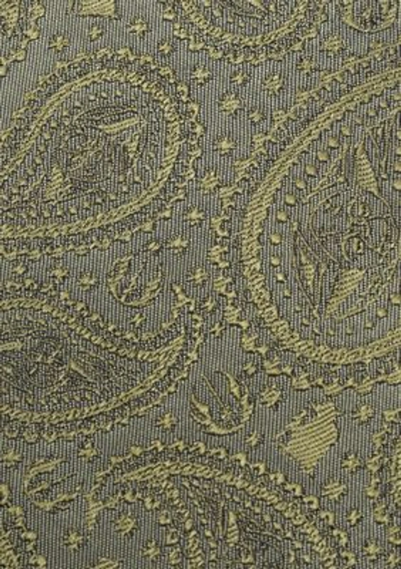 Men's Yoda Paisley Sage Green Silk Tie