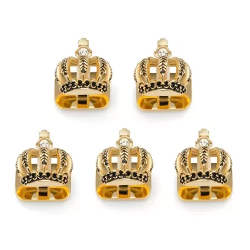 VDP 3D Crown Royal Gold Stainless Studs