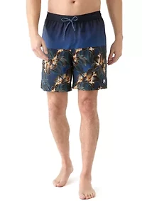 Rockerman Printed Volley Swim Trunks