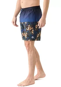 Rockerman Printed Volley Swim Trunks