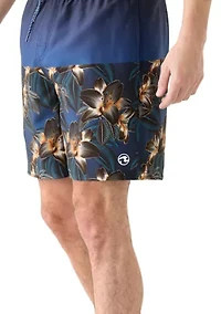 Rockerman Printed Volley Swim Trunks
