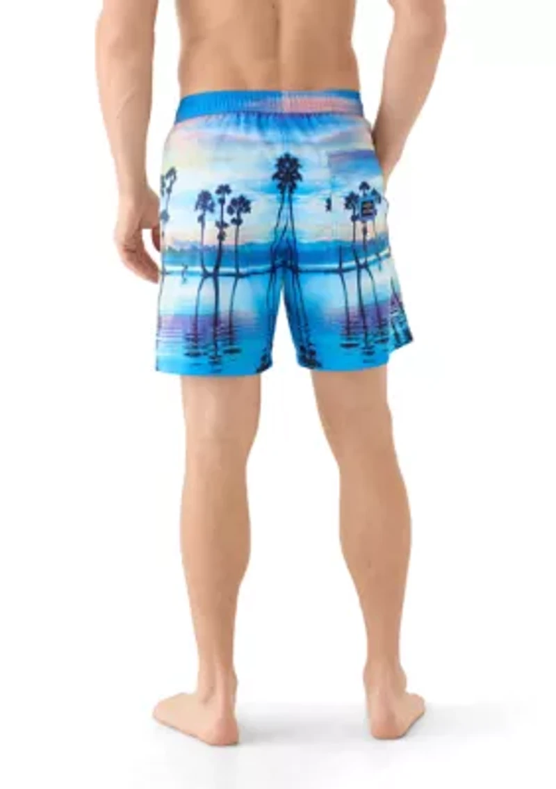 Slip Volley Printed Swim Trunks