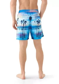Slip Volley Printed Swim Trunks