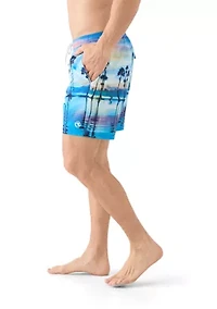 Slip Volley Printed Swim Trunks