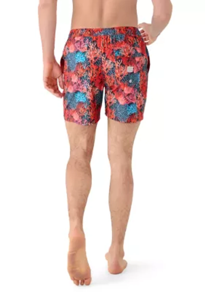 Men's Coral Swim Trunks