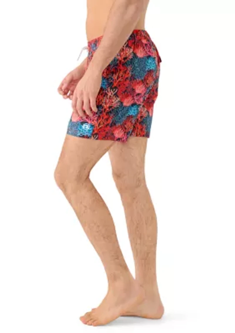 Men's Coral Swim Trunks