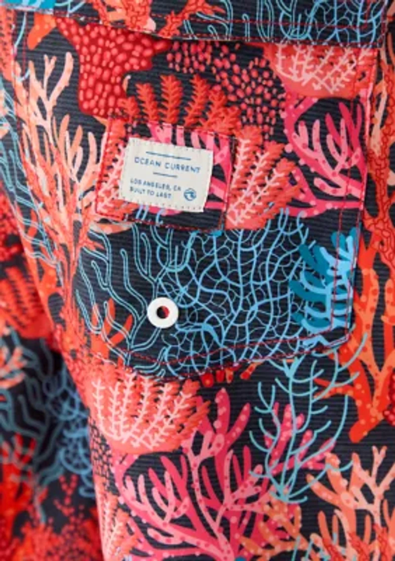 Men's Coral Swim Trunks