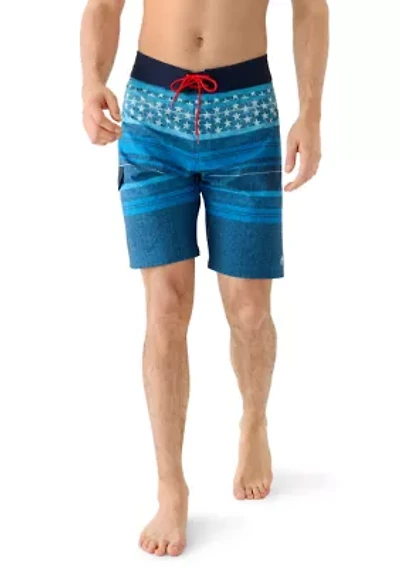 Men's Denim Flag Board Shorts