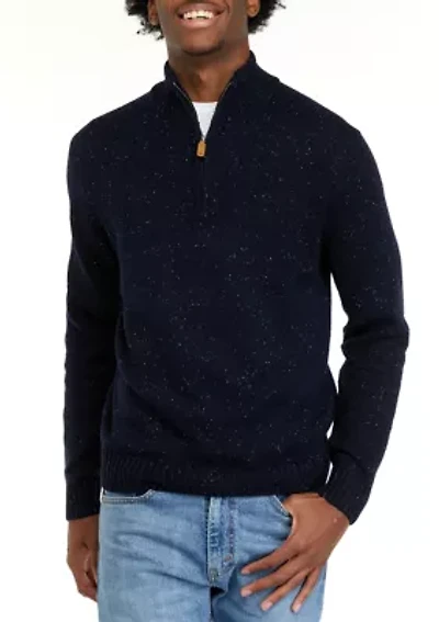 Solid Donegal 1/4 Zip Sweater