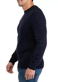 Men's Solid Donegal Crew Neck Sweater