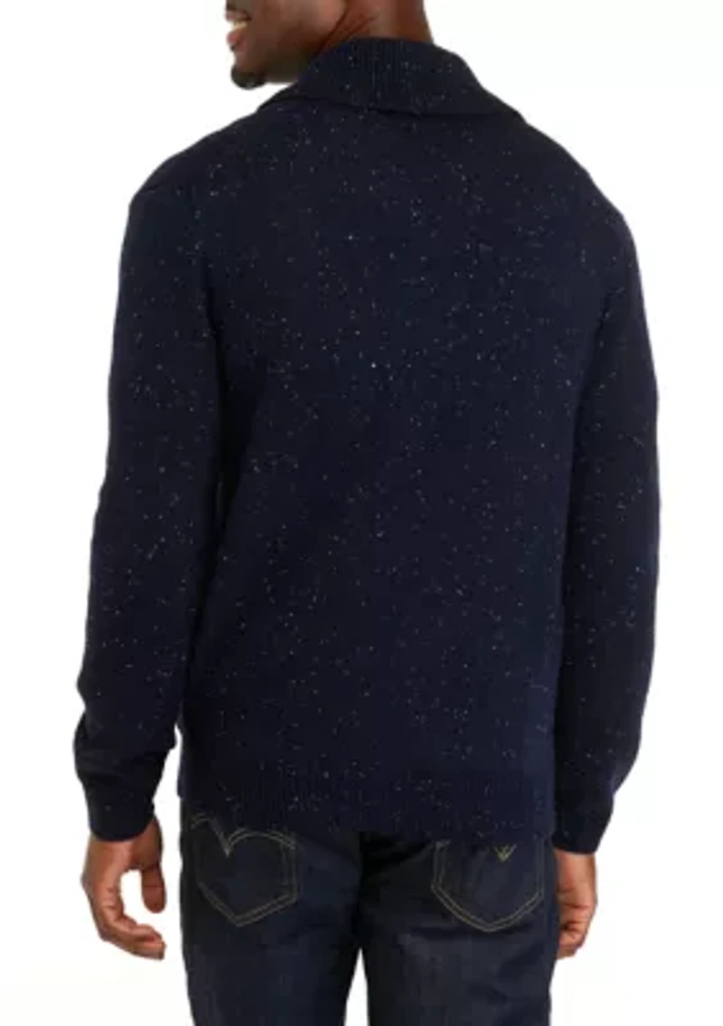 Donegal Solid Shawl Cardigan