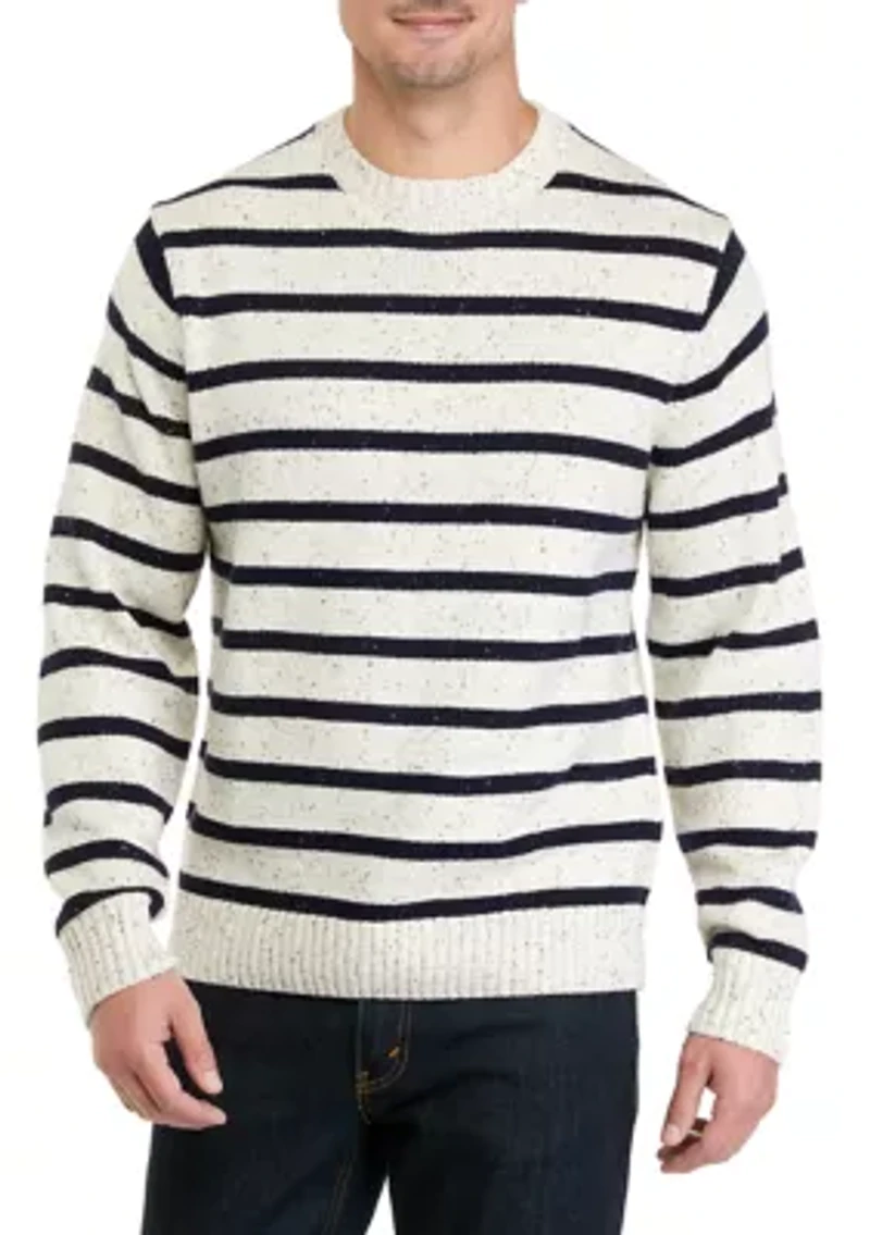 Men's Donegal Stripe Crew Neck Sweater
