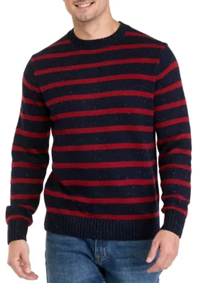 Men's Donegal Stripe Crew Neck Sweater