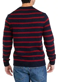 Men's Donegal Stripe Crew Neck Sweater