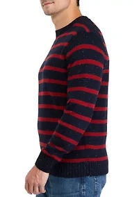 Men's Donegal Stripe Crew Neck Sweater