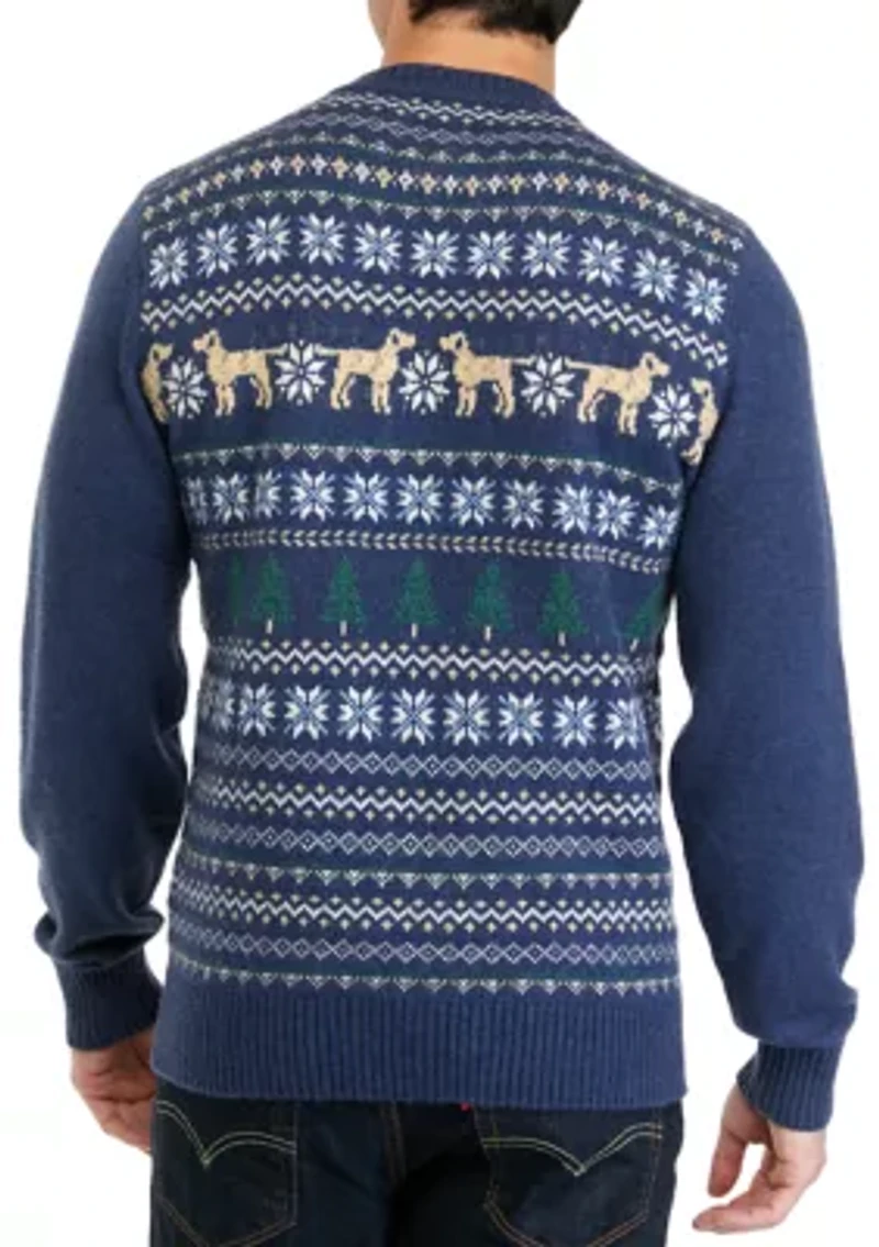 Men's Hound Fairisle Crew Neck Sweater