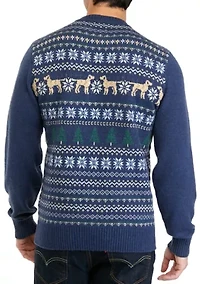 Men's Hound Fairisle Crew Neck Sweater