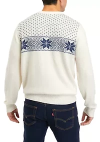 Snowflake Fairisle Crew Neck Sweater