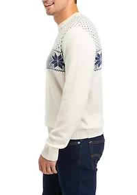 Snowflake Fairisle Crew Neck Sweater
