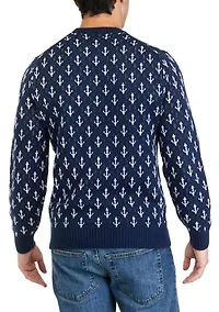 Men's Anchor Crew Neck Sweater