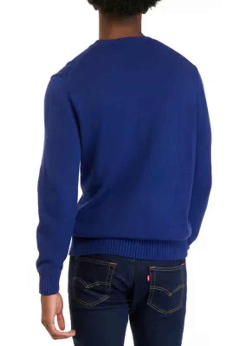 Men's Car and Tree Crew Neck Sweater