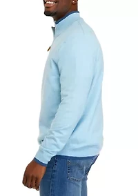 Cotton Cash 1/4 Zip Pullover Sweater