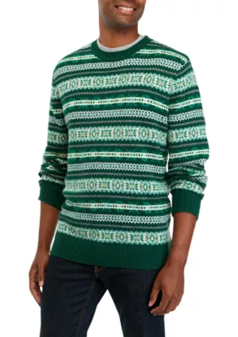 Wool Blend Fair Isle Sweater