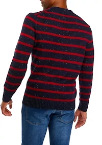 Donegal Stripe Crew Neck Sweater