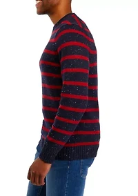 Donegal Stripe Crew Neck Sweater