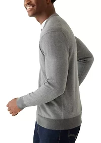 Men's Herringbone V-Neck Sweater