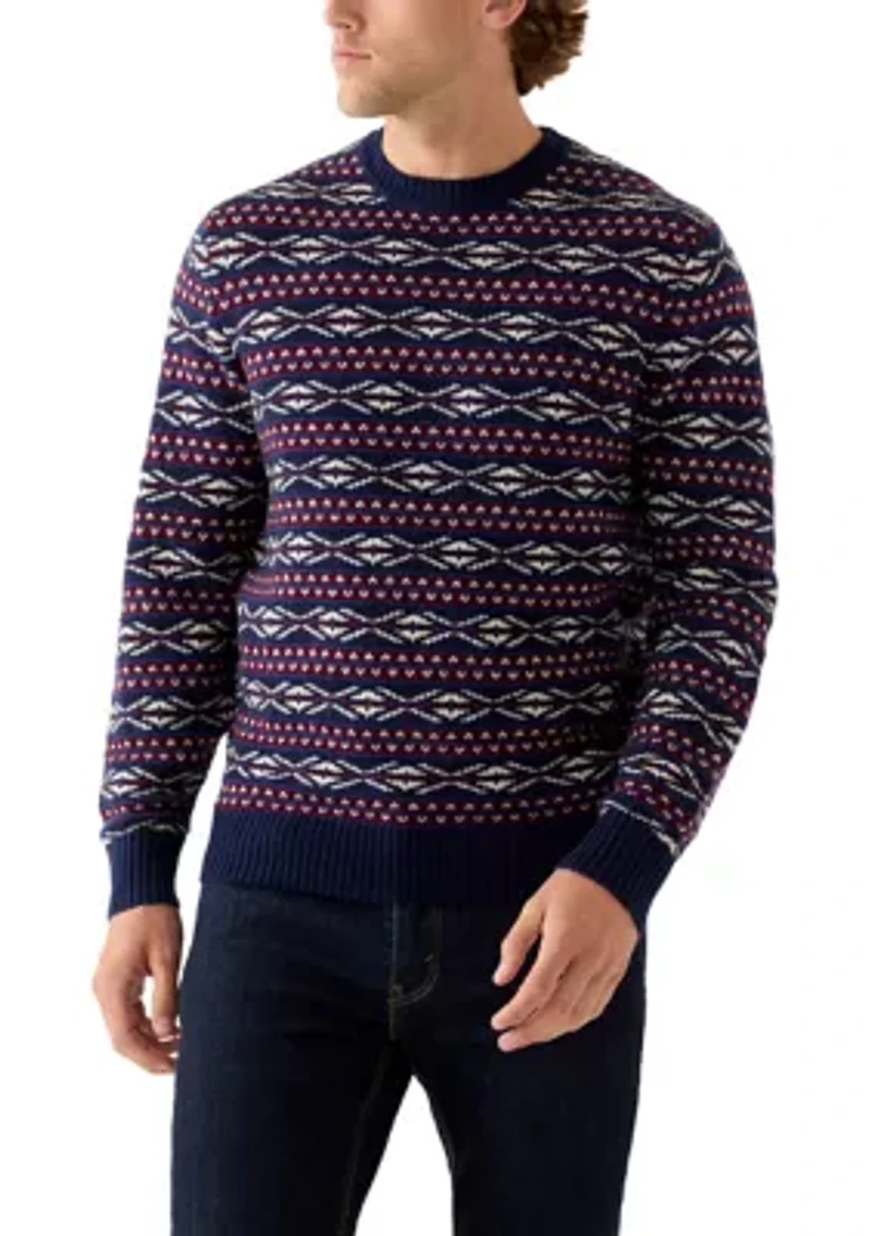 Men's Fair Isle Crew Neck Sweater