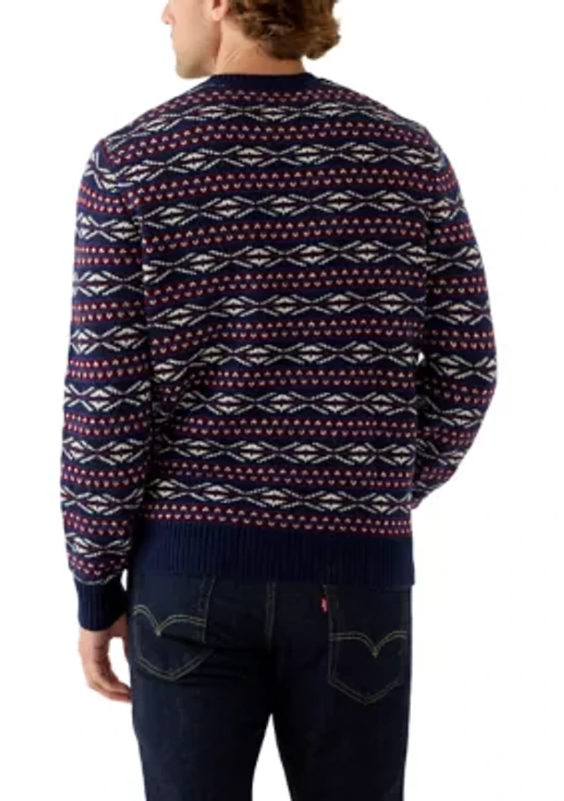 Men's Fair Isle Crew Neck Sweater