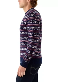 Men's Fair Isle Crew Neck Sweater