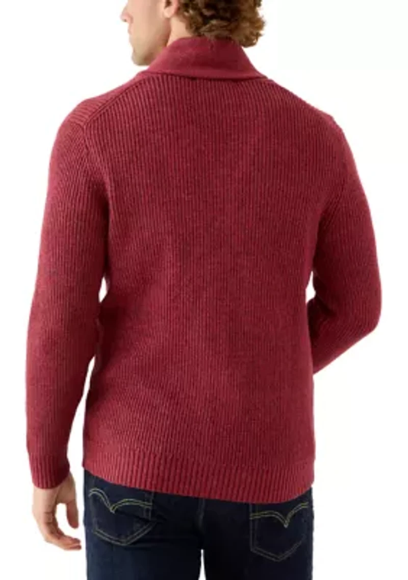 Men's Shawl Collar Cardigan Sweater