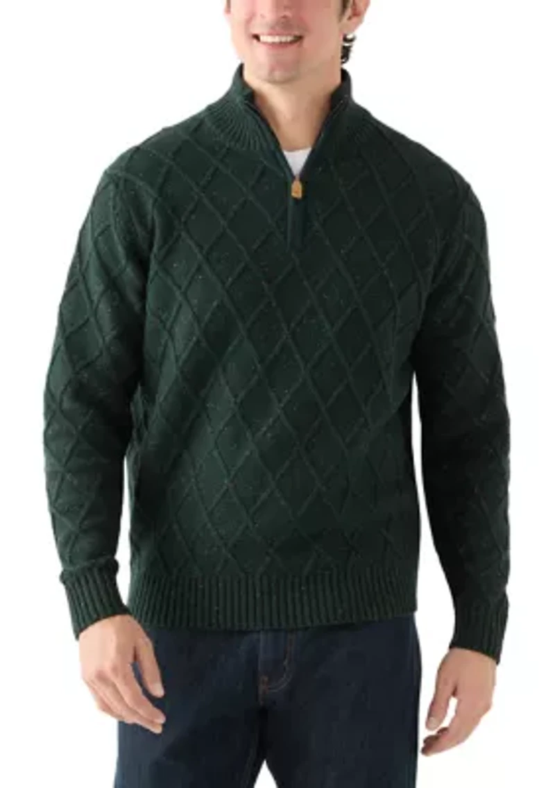 Men's Donegal Quarter Zip Sweater