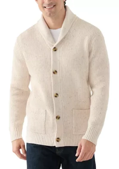 Men's Donegal Shawl Collar Cardigan