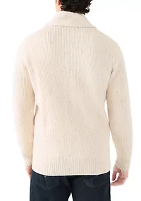 Men's Donegal Shawl Collar Cardigan